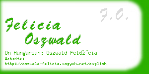 felicia oszwald business card